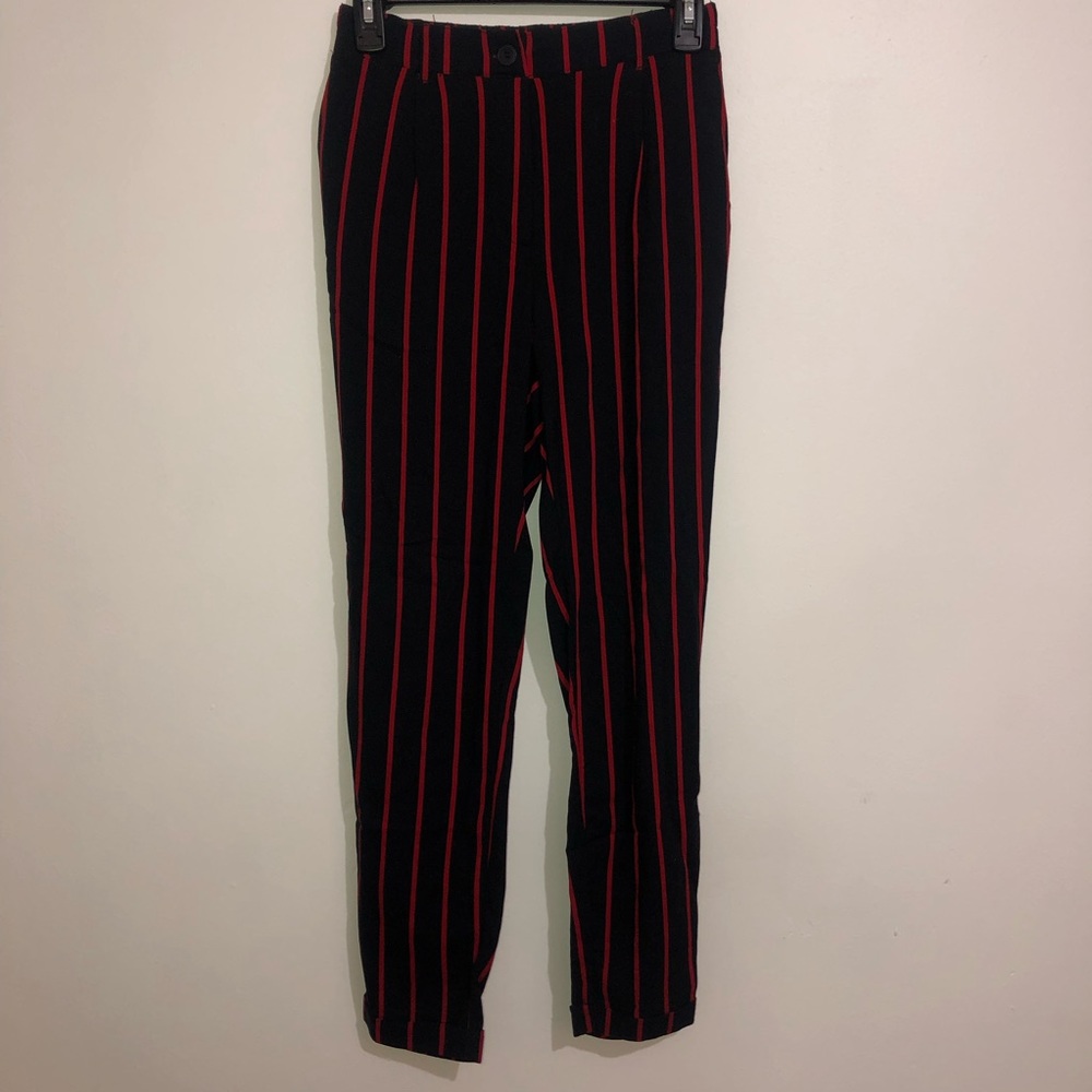 Navy blue/red Trousers